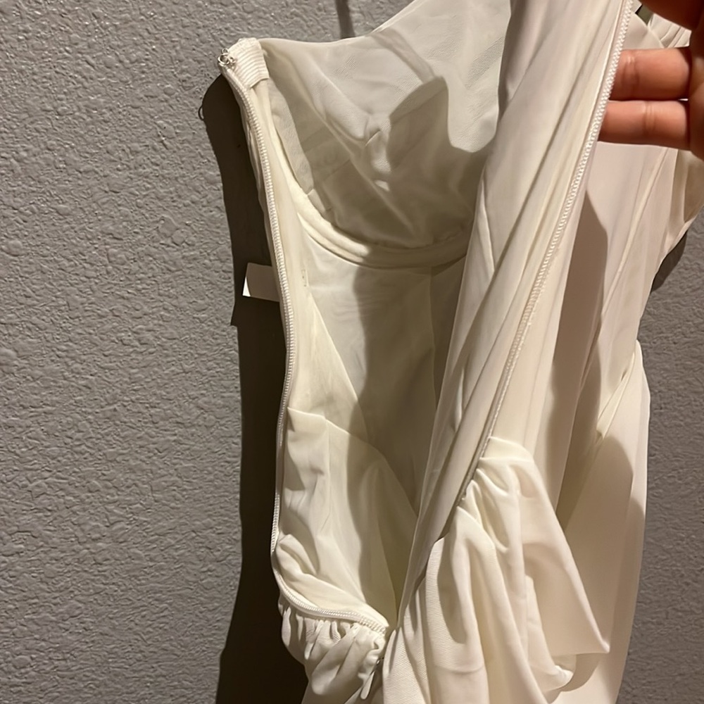 House of CB Valentina IVORY ASYMMETRIC CUTOUT MIDI/Maxi DRESS - Picture 12 of 16